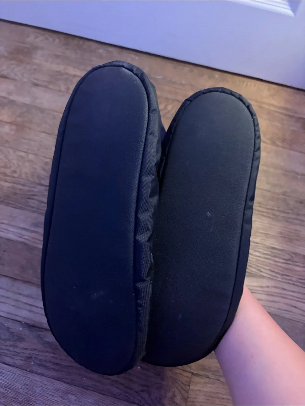 Puffy Insulated Dance Boot Slippers in Purple and Black from BLOCH.